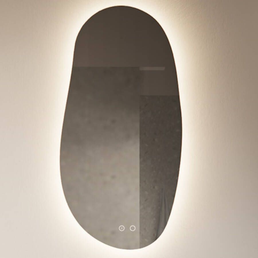Gliss Design Spiegel Gliss Maya 50x100 cm Verticaal Met LED-verlichting En Spiegelverwarming