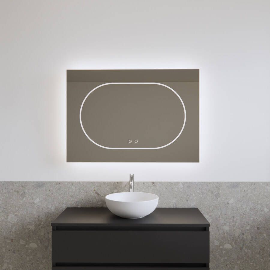 Gliss Design Spiegel Nova 140x70 cm Incl. Spiegelverwarming Direct en Indirect LED-verlichting