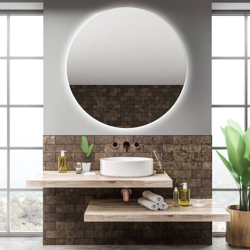 Gliss Design Spiegel Oko Rond LED Verlichting Incl. Verwarming (Alle Maten)