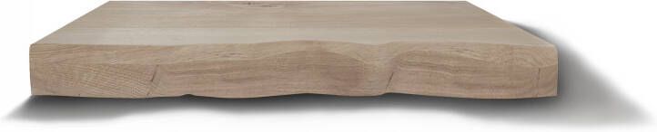 Gliss Design Wastafelblad massief hout zonder boomschors 100 cm Olie wit