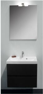 Nemo Go Roxanne set 60 cm meubel compleet anthraciet met onderbouw tablet spiegel en verlichting SKU 926606