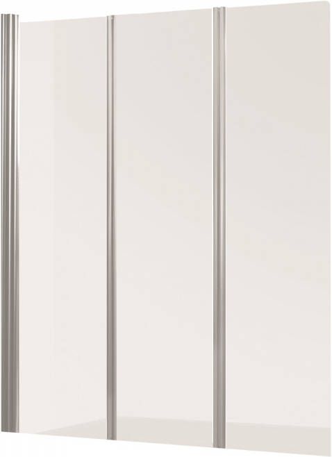 GO by Van Marcke Malia badwand 130x140cm omkeerbaar 3 delig 5mm helder veiligheidsglas profielen chroom met liftsysteem 1141011C