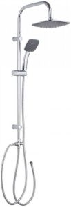 Nemo Go Sevan douchekolom 100x50 cm hoofddouche 20x20 cm metalen glijstang handdouche 1 jet verstelbare handdouchehouder flexibel 150 cm aansluitflexibel 80 cm fixatieset omstelknop SY1930-C