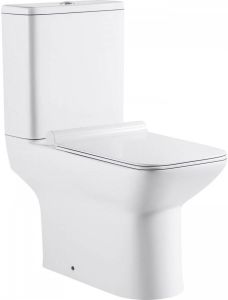 Nemo Go Ike PACK staand toilet H(PK) uitgang 18 cm reservoir met Geberit spoelmechanisme 36 L vierkant porselein wit met dunne softclose en takeoff zitting MFZ49CD