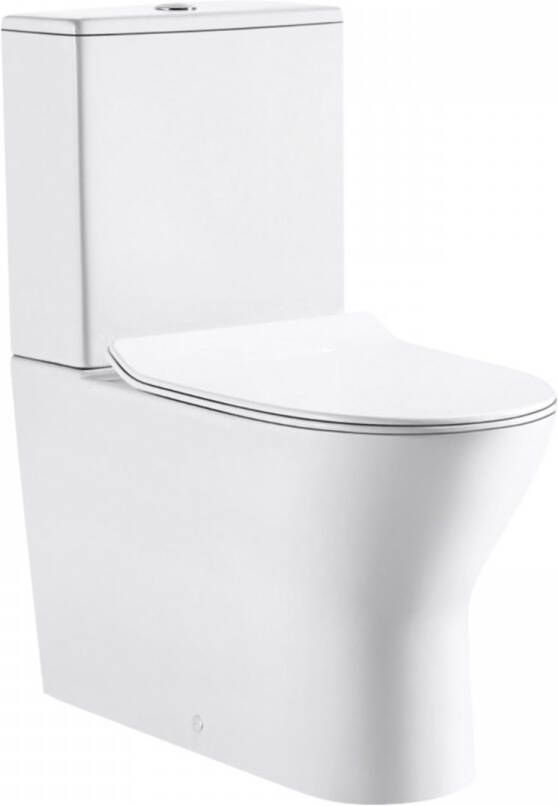 Nemo Go Tina PACK staand toilet zonder spoelrand met reservoir met Geberit spoelmechanisme met dunne softclose en takeoff zitting wit MFZ-51CD