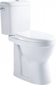 Nemo Go XJoy spoelrandloos PACK staand toilet verhoogd AO zonder spoelrand porselein wit wczitting softclose MFZ-09-03C RIMLESS