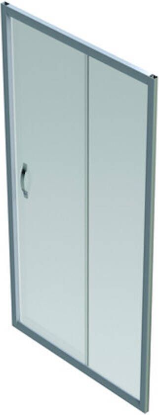 GO by Van Marcke Belo schuifdeur 100x190cm 6mm easy clean glas profielen aluminium verchroomd regelbaar 960-1010mm S2050100