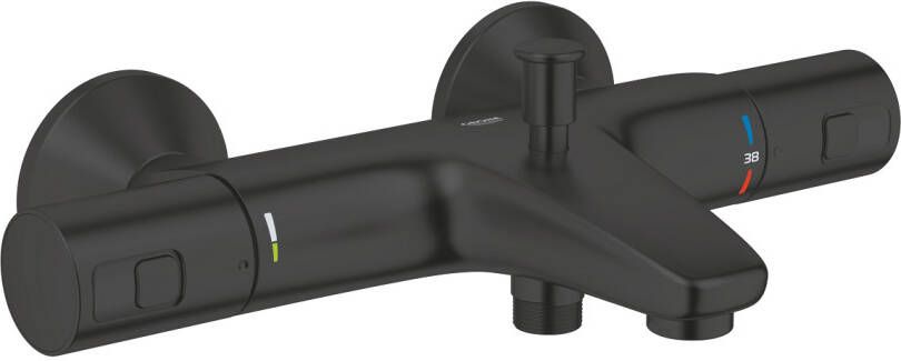 GROHE 1 2 thermostatische bad- douchemengkraan Precision Start Mat zwart Opbouwwandmontage 345982430