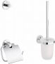 Grohe Essentials Toilet accessoireset 3-delig met toiletborstelhouder handdoekhaak en toiletrolhouder met klep chroom 40407001 - Thumbnail 1