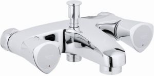 GROHE Costa S Badmengkraan wand tweegreeps 2-gats omstelinrichting 150mm hart 118mm uitloop vast chroom
