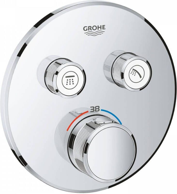 Grohe Douchethermostaat Grohtherm Smartcontrol Afdekset met Omstel Rond Chroom