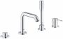 Grohe Essence New afbouwdeel 4 gats badrandkraan met omstel incl. baduitloop handdouche en doucheslang 200cm chroom 19578001 - Thumbnail 1