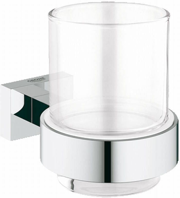 Grohe Essentials Cube Glashouder Met Glas Chroom