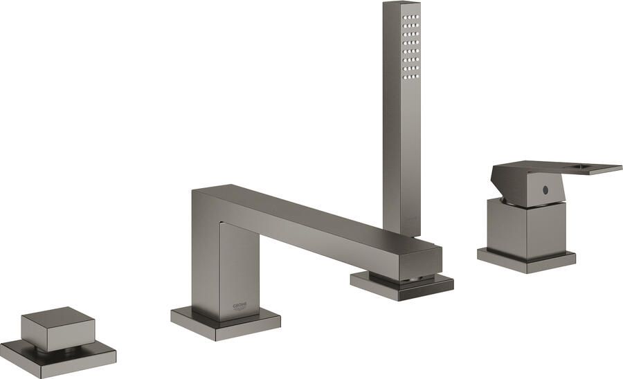 Grohe Eurocube afbouwdeel v. 4-gats badrandkraan brushed hard graphite 19897AL1