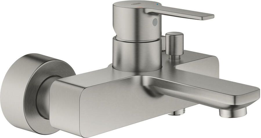 GROHE Lineare New badkraan met omstel en koppelingen HOH=15 cm supersteel