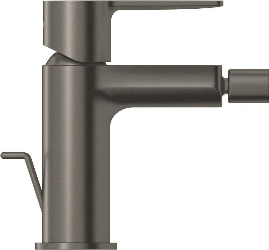 Grohe Lineare 1-gats bidetkraan s-size met waste brushed hard graphite 33848AL1