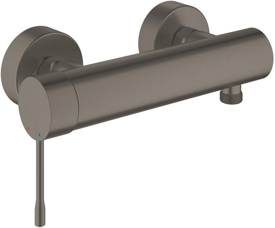 GROHE Essence New Douchemengkraan wand eengreeps 2-gats 150mm hart met koppelingen hard graphite geborsteld