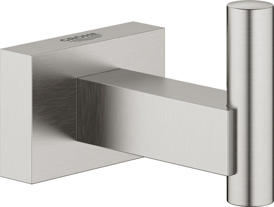 GROHE Essentials Cube handdoekhaak met 1 haak messing hxd 43x60mm kleur supersteel