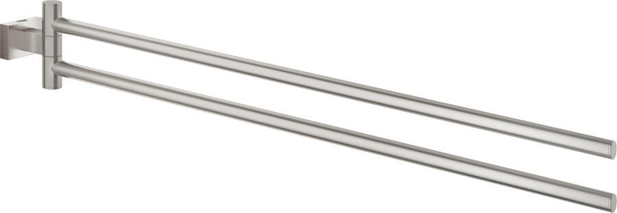 Grohe Essentials Cube 2-lids handdoekhouder 43.9cm draaibaar supersteel 40624DC1
