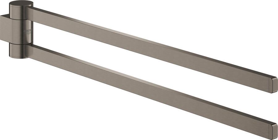 GROHE Selection Handdoekhouder dubbel 2x arm 400mm draaibaar metaal hard graphite geborsteld