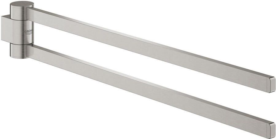 GROHE Selection handdoekhouder dubbel 2x arm 400mm draaibaar metaal supersteel