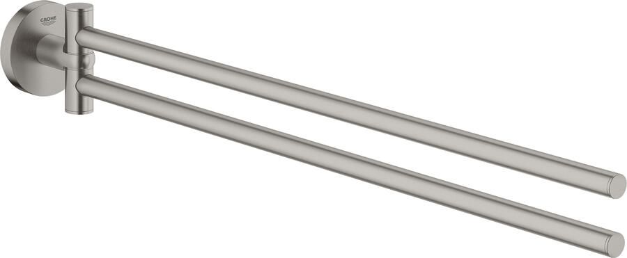 Grohe Start Handdoekhouder 2-lids supersteel rvs-look 41183DC0