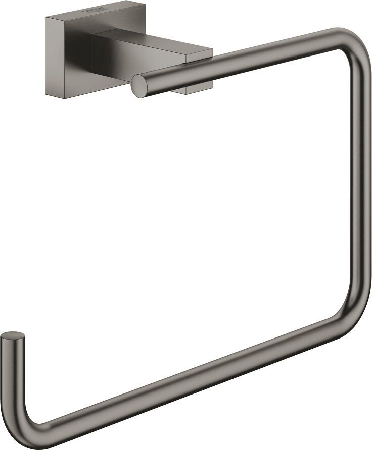 Grohe Tweedekans Essentials Cube Handdoekhouder 18 6x5 9x12 3 cm Hard Graphite Geborsteld 03274