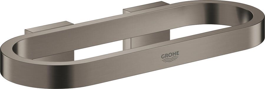 GROHE Selection Handdoekring 200mm metaal hard graphite geborsteld(voor zeepschaal(41 036)en douchetray(41 037))