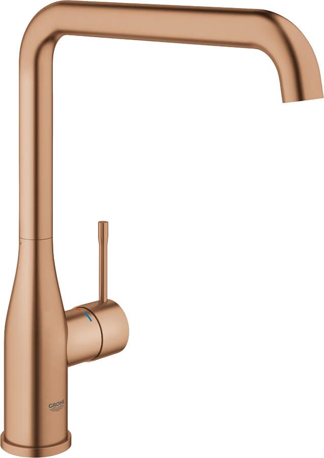 GROHE Essence New Keukenmengkraan eengreeps 300mm hoogte 220mm voorsprong L uitloop hoog draaibaar warm sunset geborsteld