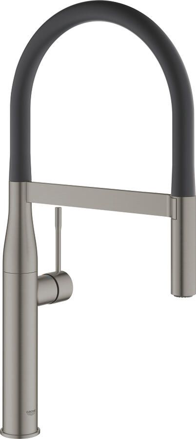 Grohe Essence Keukenkraan hoog 2 straalsoorten met profesionele handdouche hard graphite geborsteld 30294AL0