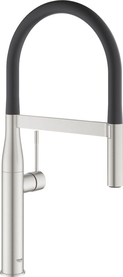 Grohe essence new Keukenkraan hoog uittrekbare uitloop 2 straalsoorten met profesionele handdouche supersteel geborsteld 30294DC0