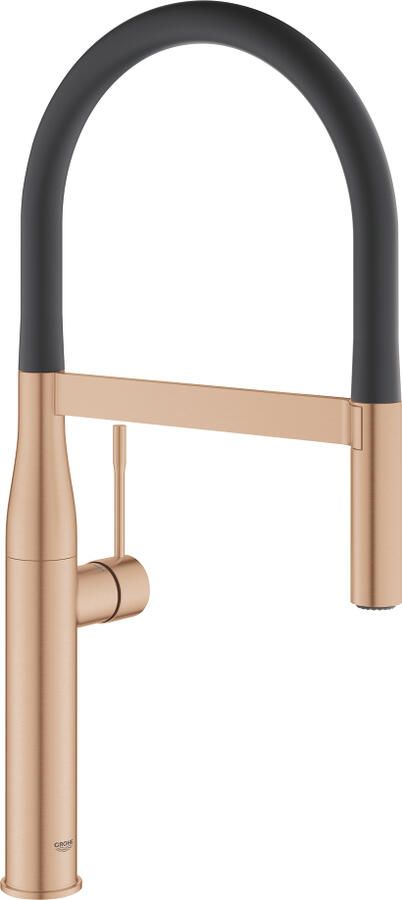 Grohe Essence Keukenkraan hoog 2 straalsoorten met profesionele handdouche warm sunset geborsteld 30294DL0