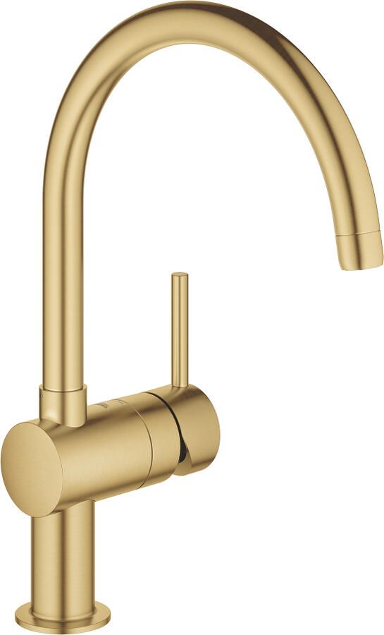Grohe Minta Keukenkraan hoog draaibare ronde uitloop geborsteld cool sunrise (goud) 32917gn0