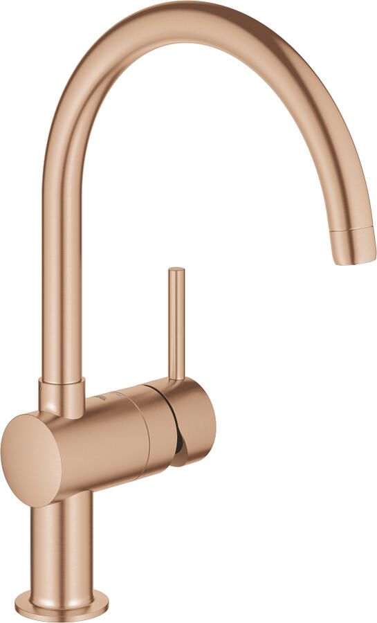 Grohe Minta Keukenkraan hoog draaibare ronde uitloop warm sunset geborsteld 32917DL0