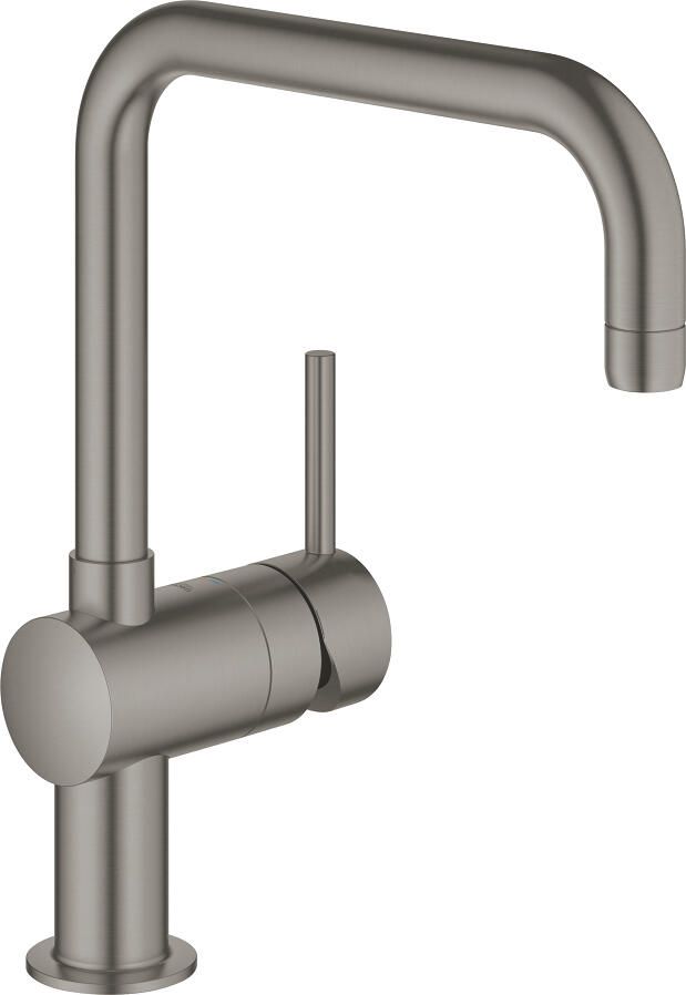 GROHE Minta eengreeps spoelbak mengkraan C-uitloop met selecteerbaar zwenkbereik Brushed Hard Graphite