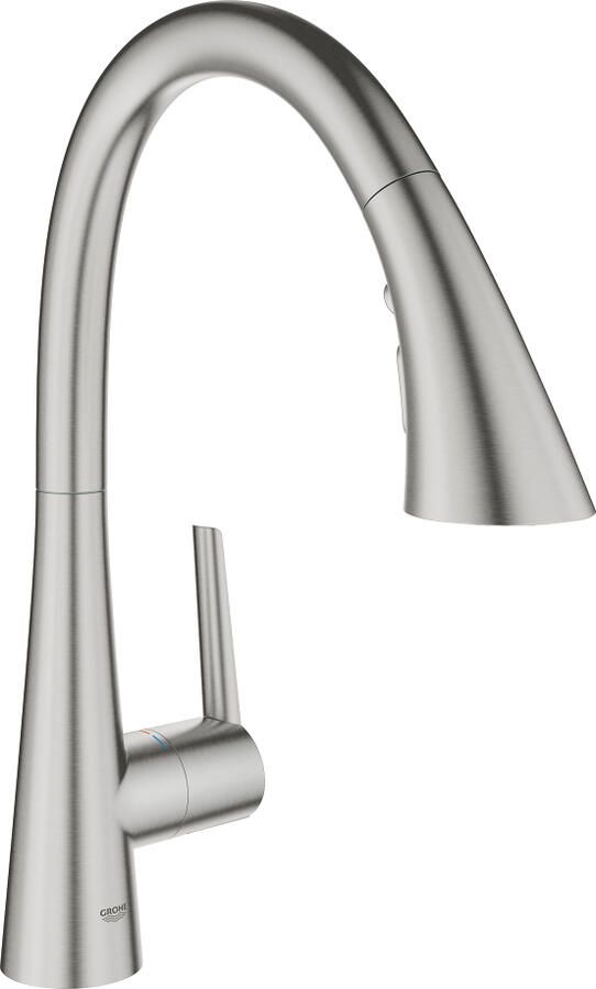 Grohe Zedra Keukenkraan uittrekbare c uitloop supersteel geborsteld 32294dc2