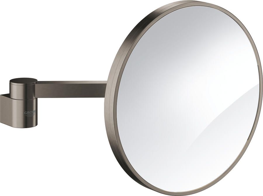 Grohe Selection make-up scheerspiegel 7x vergrotend Hard graphite geborsteld