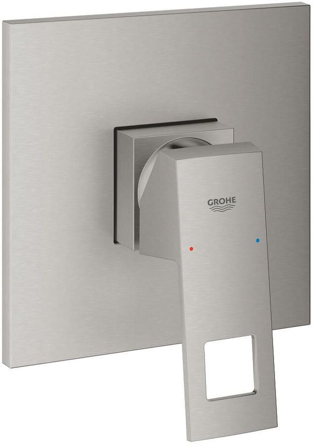 Grohe Eurocube Inbouwthermostaat 1 knop zonder omstel supersteel 24061DC0