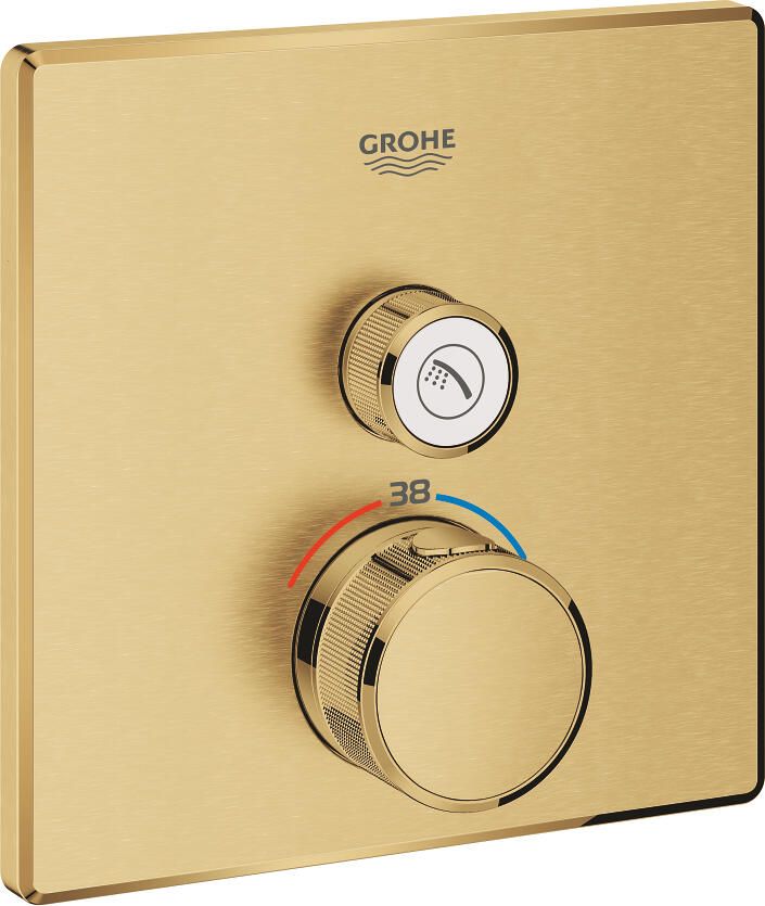 Grohe Grohtherm SmartControl afbouwdeel v. inbouwkraan thermostatisch vierkant brushed cool sunrise 29123GN0