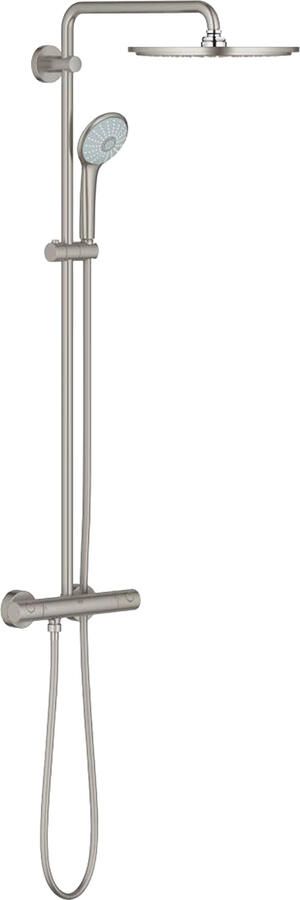 GROHE Euphoria XXL douchesysteem m. douchethermostaat aquadimmer Rainshower Cosmo 310 hoofdd handd. supersteel 26075DC0