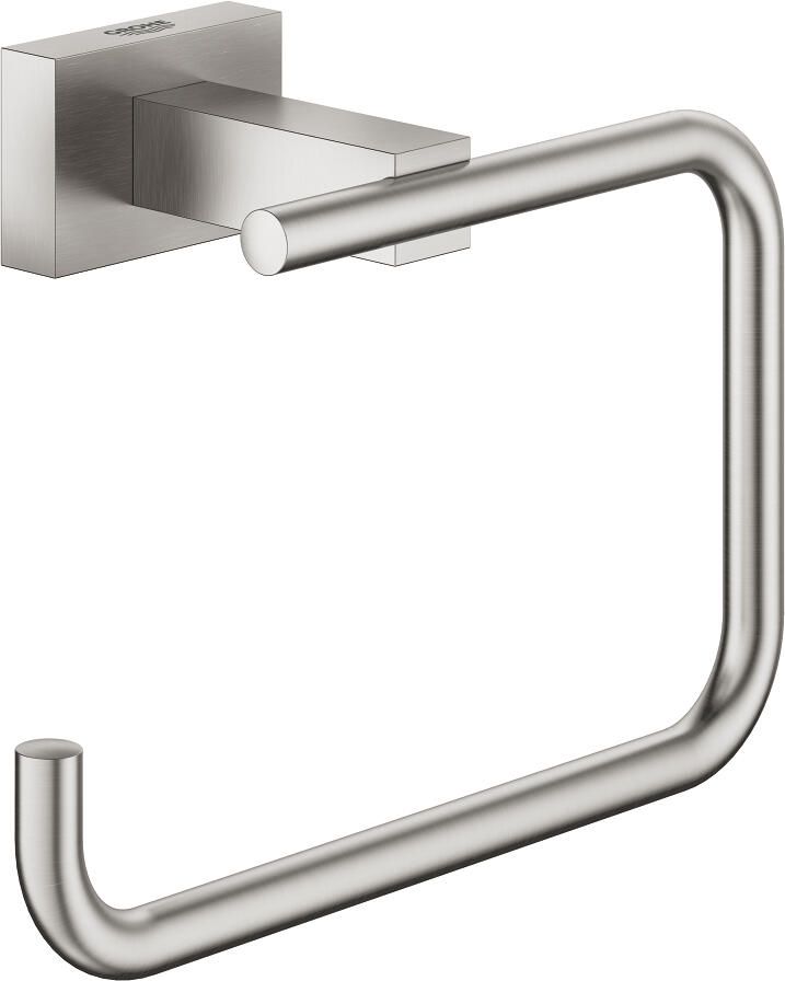 GROHE Essentials Cube Closetrolhouder zonder deksel wand metaal supersteel