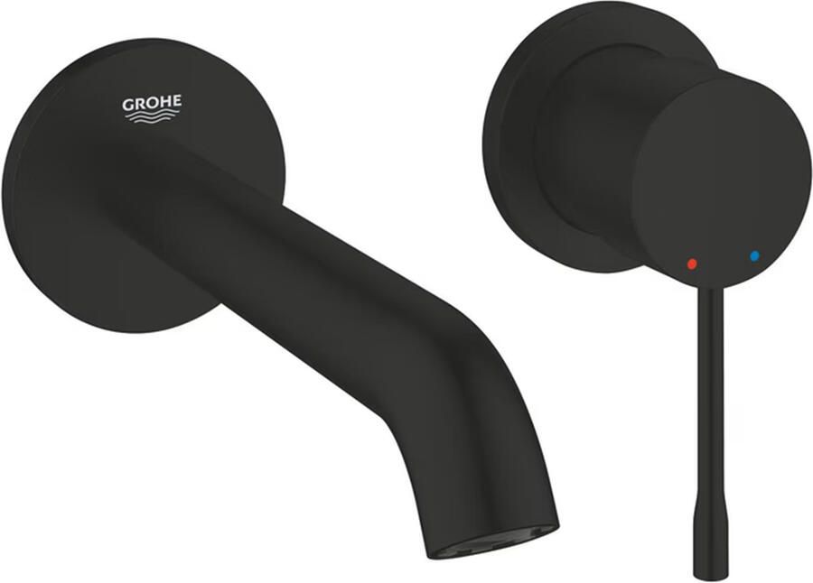 Grohe Tweegats Wastafelmengkraan Essence New M-Size Zwart Matt Black