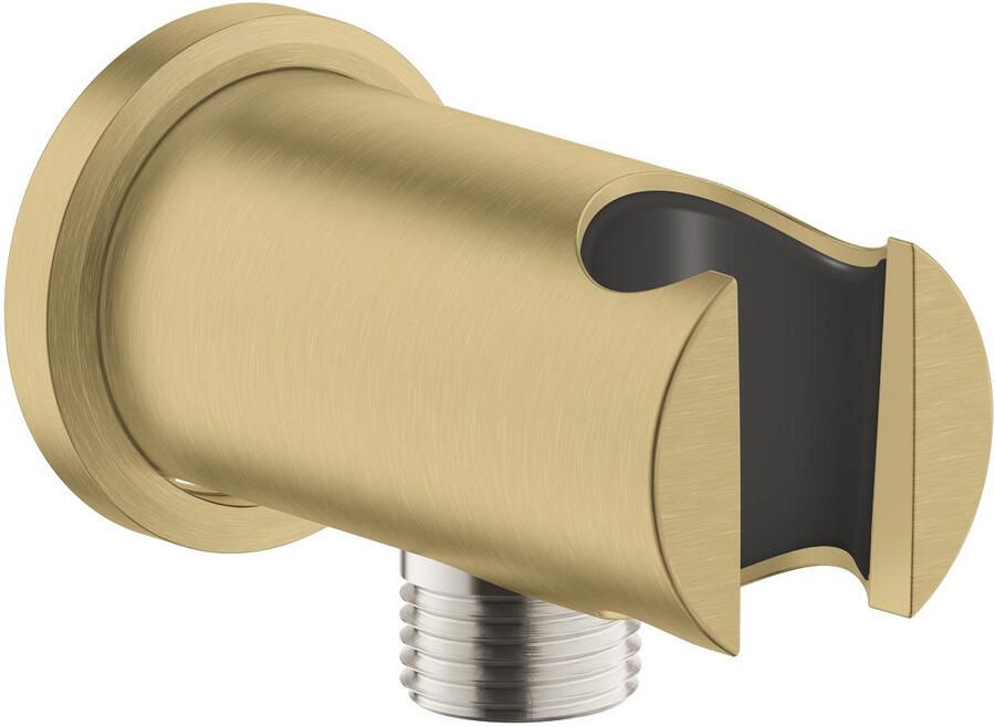 Grohe Rainshower Wandaansluitbocht 1 2" met houder ronde rozet cool sunrise geborsteld 26658GN0