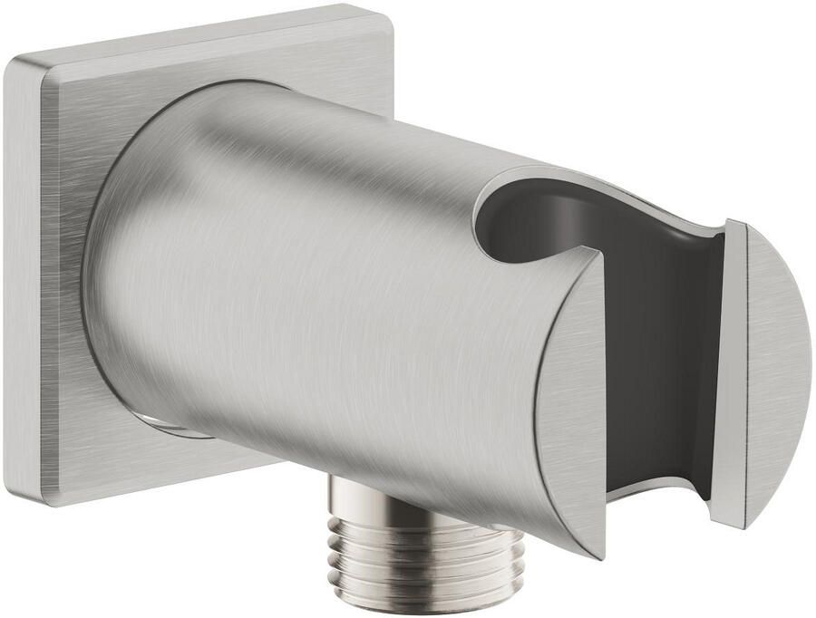 Grohe Rainshower Wandaansluitbocht 1 2" met houder vierkante rozet supersteel 26659DC0