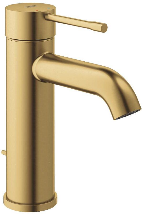 GROHE Essence New Wastafelmengkraan S size trekwaste eengreeps 1 gats 174mm hoogte 116mm uitloop vast cool sunrise geb