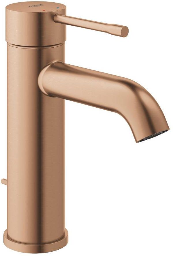 GROHE Essence New Wastafelmengkraan S-size trekwaste eengreeps 1-gats 174mm hoogte 116mm uitloop vast warm sunset geb