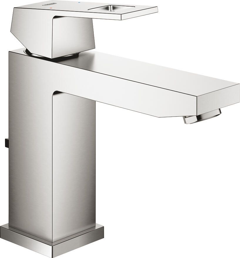 GROHE Eurocube Wastafelmengkraan M size trekwaste eengreeps 1 gats 172mm hoogte 133mm uitloop vast supersteel