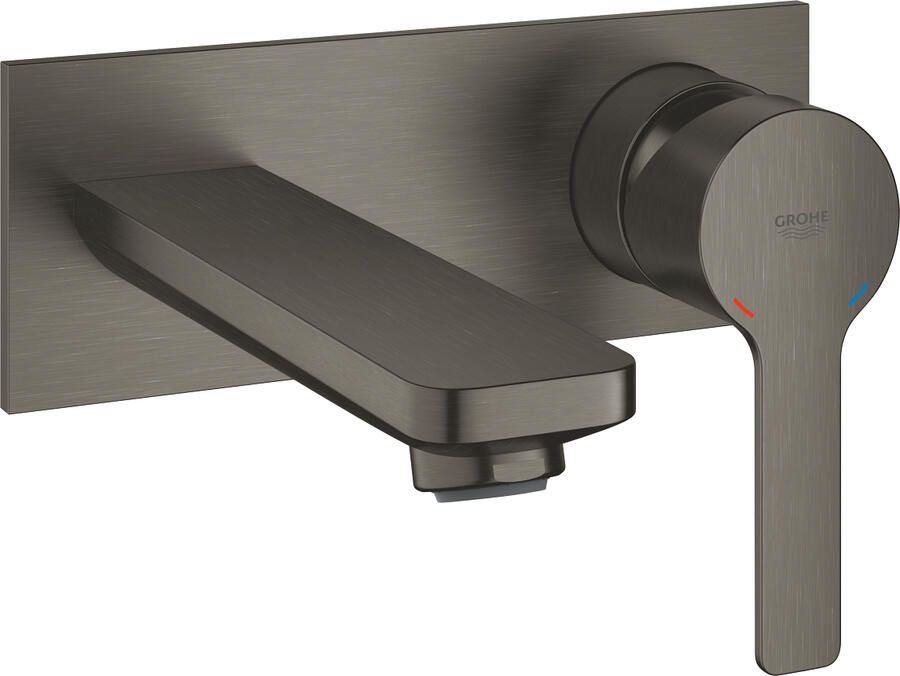 Grohe Lineare waterbesparende afbouwdeel v. inbouw wandkraan m-size met uitloop 14.9cm brushed hard graphite 19409AL1