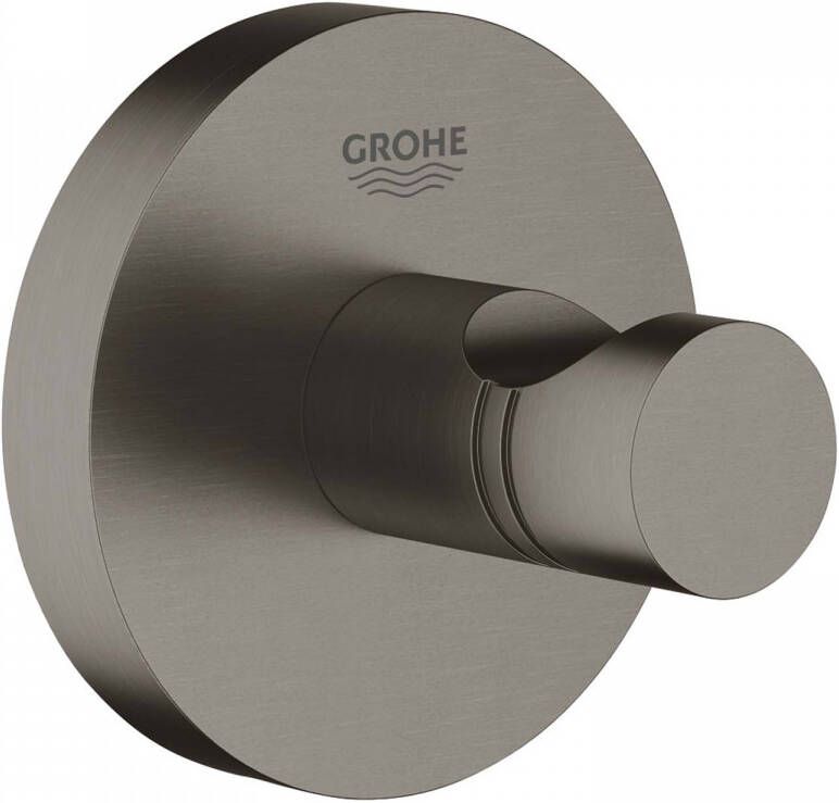 GROHE Essentials handdoekhaak wand enkel 1-gats metaal hard graphite geborsteld 40364AL1