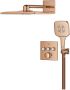 Grohe Smartcontrol Thermostatisch Inbouw Douchekraan Shower-Set Vierkant Warm Sunrise Geborsteld - Thumbnail 1